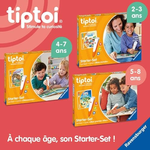 Ravensburger - tiptoi® - Starter Set - Lecteur + Livre Cherche et Trouve 'Mon Monde' - Jeu éducatif électronique, sans écran - Dès 2 ans - version française - 00174