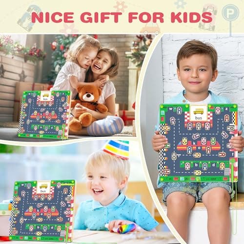 Jeux Montessori Enfant, Labyrinthe Magnetique Holz Puzzle, Jeu Educatif pour Apprendre l'Alphabet et Mots, Parcours Motricité Fine Activite Enfant 3 4 5 ans, Cadeau Garcon Fille pour Anniversaire Noël