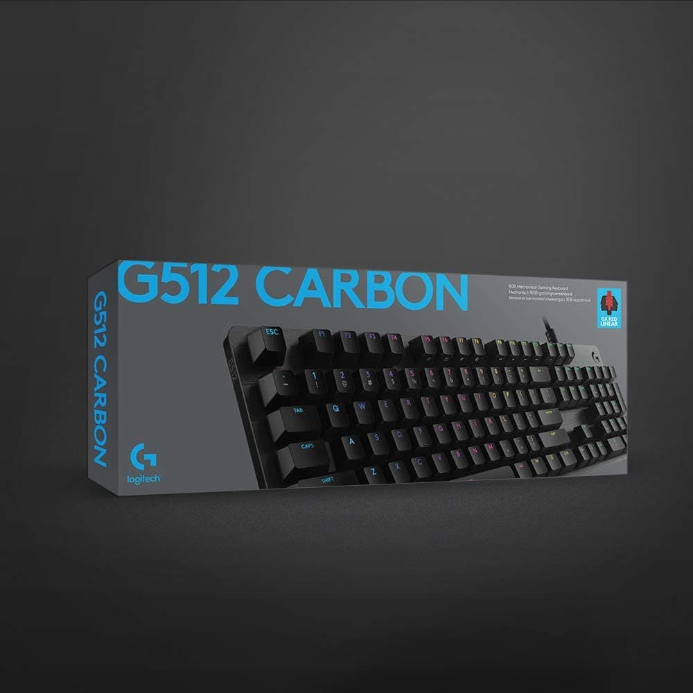 Logitech G512 Clavier Gamer Mécanique | RGB LIGHTSYNC, Switchs GX Brown, Aluminium 5052, Touches de Fonction, Relais USB, Français AZERTY - Noir