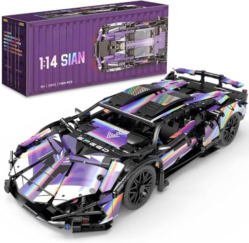 Tirff Technik Super Voiture de Sport, 1064 Pièces 1:14 Modèle de Voiture à Collectionner pour Lambor, MOC Voiture de Sport Jeu de Construction, Bloc de Voiture pour Adolescents et Adultes