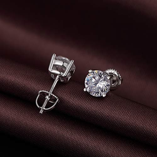Boucles d'Oreilles Femme Diamant,Boucles d'Oreilles Homme Femme Argent,Boucles d'Oreilles Zircone Cubique Argent,Boucles d'Oreilles CZ,Boucles d'Oreilles Argent Diamant Fausses,Boucle d'Oreille Homme