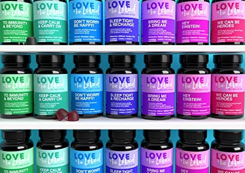 Gummies Anti-Stress et Vitalité “Keep Calm & Carry On” | 42 Gommes Vegan | Complément Alimentaire | Calme et Sérénité | Réduction de la Fatigue Mentale et Physique | Made in France | Love and be Loved