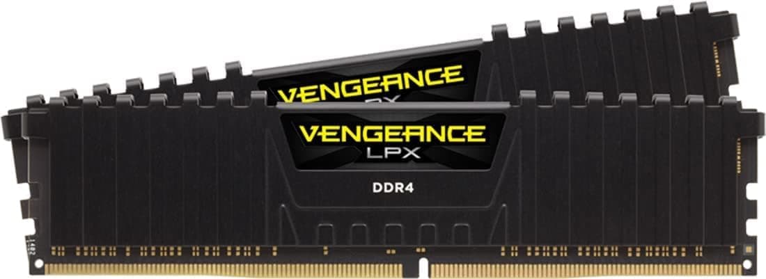 Corsair CMK16GX4M2B3200C16, Vengeance LPX 16Go (2x8Go) DDR4 Jusqu'à 3200MHz C16 XMP 2.0 Kit de Mémoire Haute Performance - Noir