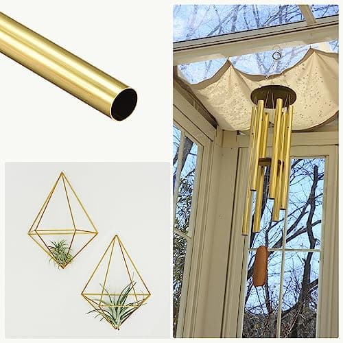 METALLIXITY Laiton Tube (1mm-3.5mm OD x 0.2mm Mur T x 300mm L) Paquet 6, Tube droit - pour Maison Ameublement, Machines, Bricolage Artisanat