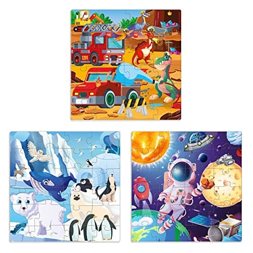 QUOKKA Puzzle Magnétique pour Enfants de 2 à 3 Ans - Jeux Magnétiques de 3 à 5 Ans - Jeux de Voyage Livre Magnétique de 4 à 6 Ans - 24 pièces Puzzle Magnétique Dinosaure Animale - Cadeau magnétique