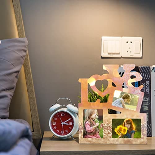 Voyyphixa DIY Moulle Resine Epoxy Cadre Photo Moule Silicone Rectangle Cadres Photo Love Moule de Coulée pour Saint Valentin, Cadeau d'amour De La Fête des Mères (Rectangle Photo Frame)