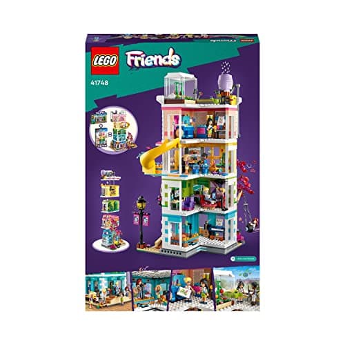 LEGO 41748 Friends Le Centre Collectif de Heartlake City, Jouet Modulaire avec Studios d'art et d'Enregistrement, Salle de Jeux, Pickle Le Chien et Plus, Cadeau pour Enfants