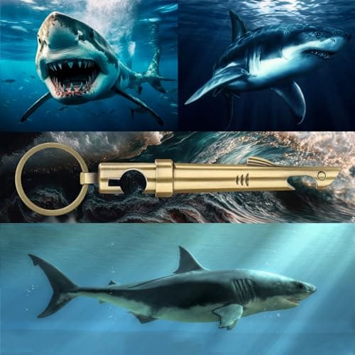 LKKCHER Décapsuleur 2 en 1 en forme de requin, porte-clés fantaisie, tire-bouchon, ouvre-bouteille de bière, cadeau de vin et de bière pour homme, cadeau de fête des pères, cadeaux de Noël, cadeaux