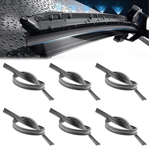 MisFun 6 Pièces Caoutchouc Essuie Glace, Lames d'Essuie-Glace de Rechange en Caoutchouc, 800mm Glace Recharges Essuie, Universelles Glace Bandes Essuie-Glaces, pour Voiture Essuie-Glace