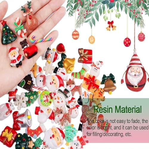 60 Pièces Ornements Miniatures De Noël,Noël Miniature De Résine Père Noël Accessoires De Noël Miniature De Résine Mini Décorations De Noël Figurines Petites Miniatures Ornements Pour Noël Cadeaux