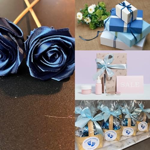 MORAINJAY 20mm Bleu Ciel Ruban Satin,2cm Ruban Rouleau pour Emballage Cadeaux,23 Mètres Satin Ribbon Roll pour Bouquets,Ballon,Couture,Nœuds,Gâteau,Décoration de Mariage/Anniversaire/Noël/Fête
