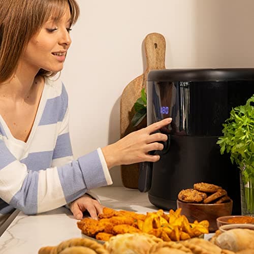 Cecotec Friteuse sans Huile de 6 L Cecofry Bombastik 6000 Full. Air Fryer de 1700 W, Technologie PerfectCook, Régulation de la Température et du Temps, Contrôle Tactile, 12 Modes, Accessoires