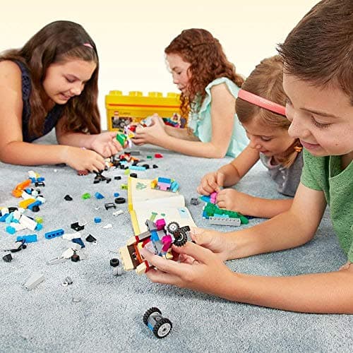 LEGO 10696 Classic La Boîte de Briques Créatives, Jouet et Ensemble de Rangement avec Briques, Roues, Fenêtres, Idée Cadeau Anniversaire, Enfants 4 Ans