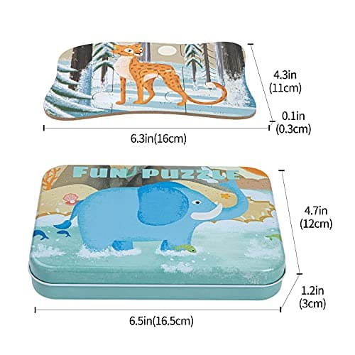 BBLIKE Puzzle Enfant 2 3 4ans, 5 Niveaux de Difficulté Différents Jouet Puzzle pour Enfants, Jouet Puzzle en Carton Éducatif Parfait pour Garçons Filles de 2 Ans +(Éléphant)