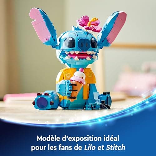 LEGO ǀ Disney Stitch, Jouet de Construction pour Enfants, Set avec Cornet de Glace, Figurine à Construire, Idée Cadeau pour Les Filles et Garçons Dès 9 Ans Fans du Célèbre Film Lilo et Stitch 43249