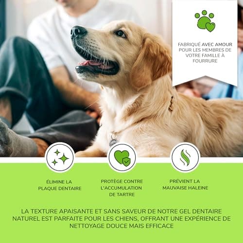 Moofurr Dentifrice Chien 75ml - Naturel Detartrage Dentaire Chien I anti Tartre I Dentifrice contre la Mauvaise Haleine Chien - Gel I Dentaire Chien avec Magnolia I sans saveur