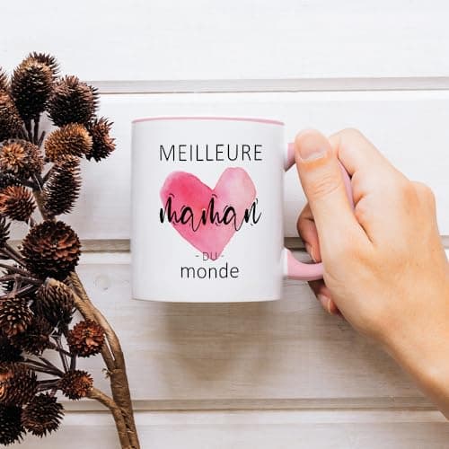 Fatbaby Idee Cadeau Noel Original Céramique Mug Cadeau Anniversaire Femme Personnalisé Meilleure Maman du Monde Tasse Femme Noel
