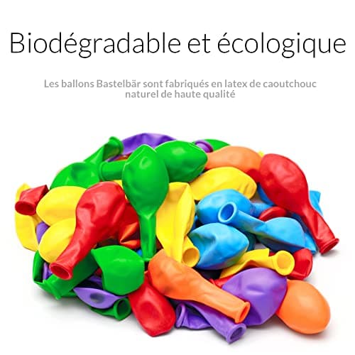 Ballons anniversaire • 100 Pièces • Fabriqué en UE • Ballons BIO Premium • 100% Latex naturel • Ballon gonflable • Ballon baudruche • ballon anniversaire • Ballon Hélium • Bastelbär