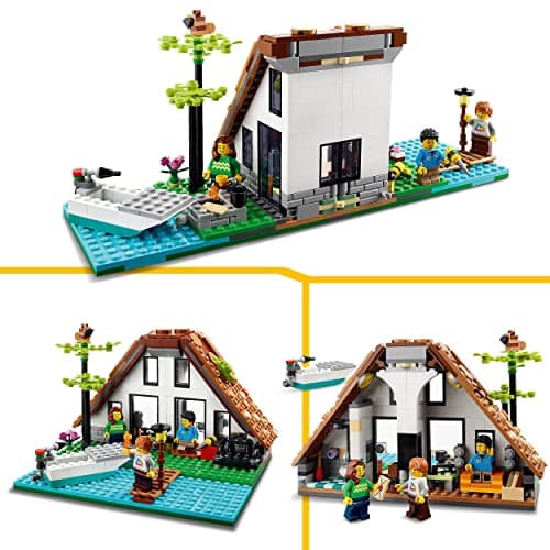 LEGO Creator 3-en-1 La Maison Accueillante, Kit de Construction de Maquettes avec 3 Habitations Différentes, Minifigurines et Accessoires, Cadeau Garçons et Filles 31139