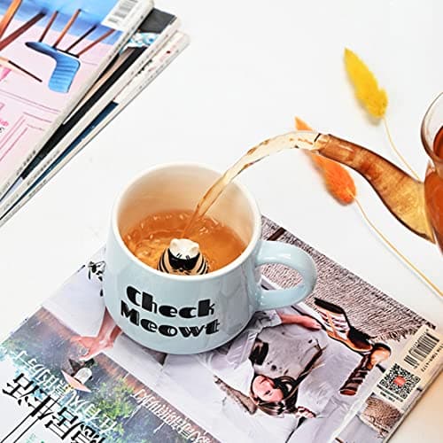 Biigming Tasse à café 3D en céramique avec motif animal à l'intérieur, 350 ml, faite à la main, tasse à lait cadeaux pour Noël, anniversaire, fête des mèresamis, enfants (Dinosaure vert)