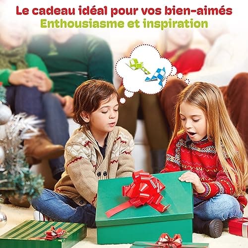 CUBIDI® Magic Snake Cube | Jouet de Poche pour Les Enfants de 4 à 8 Ans | Cadeau Anniversaire Enfants invites | Cadeau pour élèves - 24 Blocs | 2,3 mm x 1,8 mm | Bleu