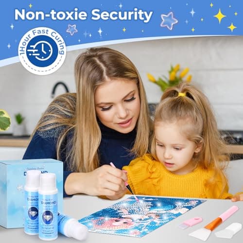 TEGOVE Scellant pour peinture diamant Conserve,Scellant pour Peinture Diaman,360ML Peinture Diamond Painting Diamant et Pierres de Brillance Tenue Permanente Convient à tous Peinture Diamant Annexes