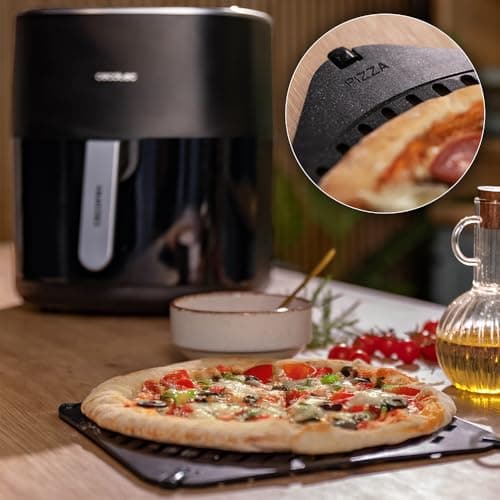Cecotec Air Fryer Cecofry&Grill Duoheat 6500. Friteuse à Air sans Huile 6,5L, Grill, Plancha, Résistance Double, 2200W, Cuisson Uniforme, Idéale pour Viandes et Pizzas