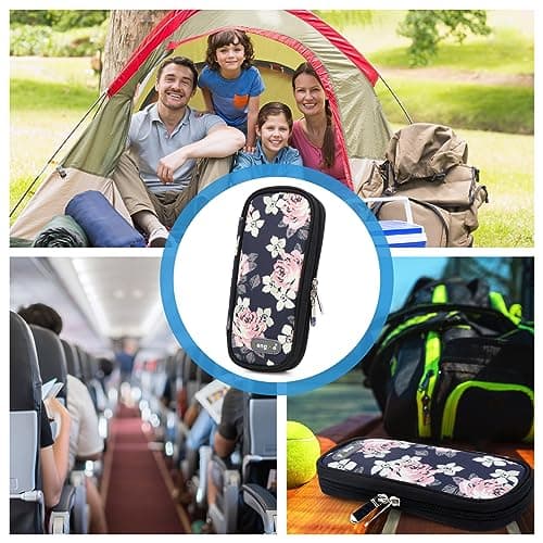 YOUSHARES Trousse à Insuline - Sac Isotherme à Insuline pour Stylo d'insuline, Seringues, Aiguilles et d'autres Medicaux pour Diabétique Sac de Rangement (Sac Fleur)