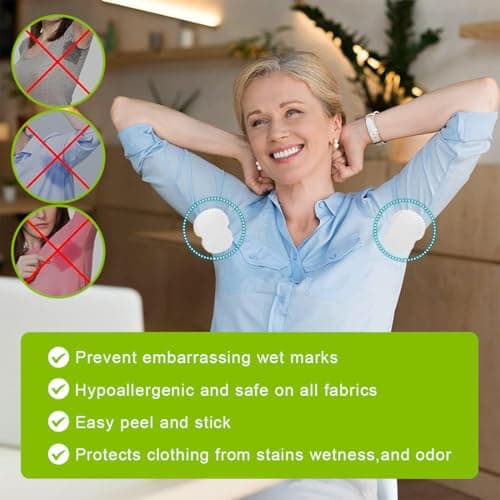50 Lingette Patch anti transpiration Patch, Anti Transpirant Aisselles - Jetable, Invisible et Confortable - Patch Protège Aisselles Femmes et Hommes