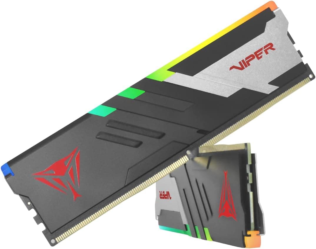 Patriot Viper Venom RGB DDR5 RAM 32 Go (2X16 Go) 6000MT/s CL30 UDIMM Desktop Gaming Memory Kit - PVVR532G600C30K