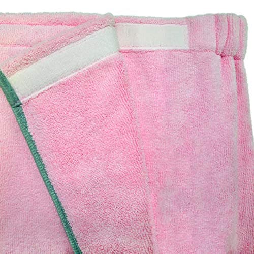 Polyte - Paréo de Bain pour Femme et Serviette de Cheveux - Microfibres/sèche Rapidement - Rose - Taille Unique