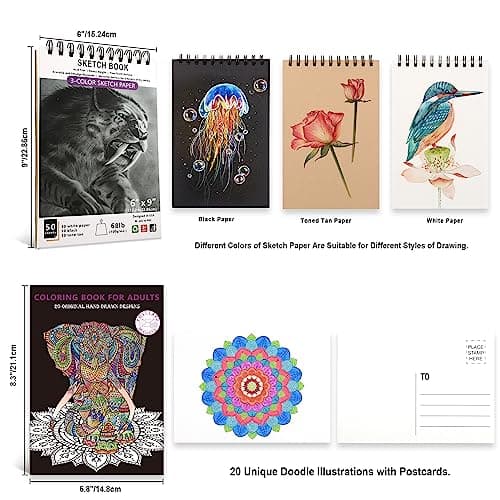 HIFORNY Ensemble de 80 crayons de couleur pour adultes - 72 couleurs de crayons de couleur avec des extras, des crayons à mine tendre pour artistes
