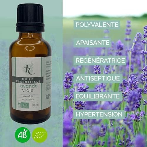 KLARCHA - LAVANDE VRAIE 100 ML - HUILE ESSENTIELLE ARTISANALE BIO HEBBD LAVANDE VRAIE, FINE OU OFFICINALE – ORIGINE FRANCE - 100% PURE ET NATURELLE - LABELLISÉE ECOCERT