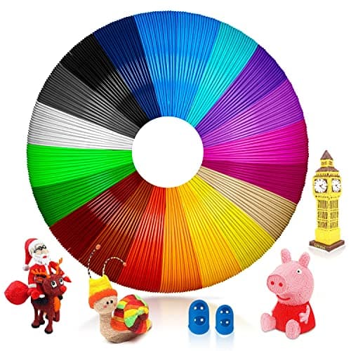 Fil Stylo 3D Pla, Recharge Stylo 3D 1.75mm, 5M Chacun-3D Pen Filament 20 Couleurs pour Enfants et Adultes, Filament Accessoire de Stylo 3D pour ODRVM, Tecboss, Lovebay et Stylo D'imprimante 3D