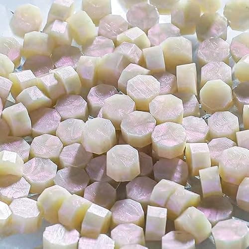 YOKIOU 220PCS Sceau Cire Rose pour Sceau Cire à Cacheter Cachet de Cire Cires Adhésifs pour Sceau de Cire à Cacheter Enveloppes,Travaux Manuels,Timbres,Cadeau (purple pearl)