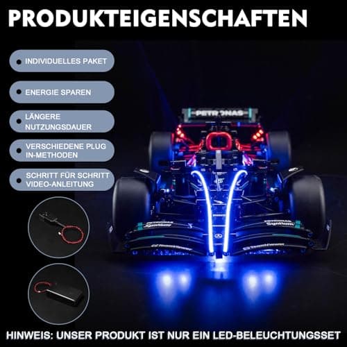 Kit d'éclairage LED pour Lego Technic Mercedes-AMG F1 W14 E Performance (pas de Lego), kit d'éclairage décoratif pour Lego 42171 Mercedes-AMG F1 W14 E Performance Jouet créatif - Version standard