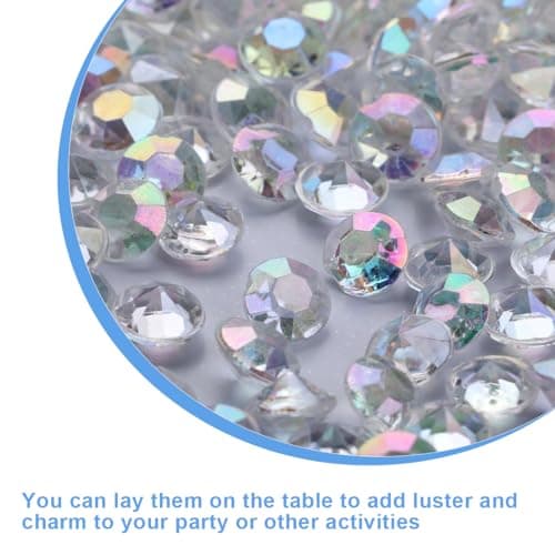 KGDUYC 4000 Diamants décoratifs en Acrylique Transparent- pour décoration de Mariage-,Diamants, Remplissage de Vase, fête,Mariage, Anniversaire (3 mm, 6 mm, 10 mm)