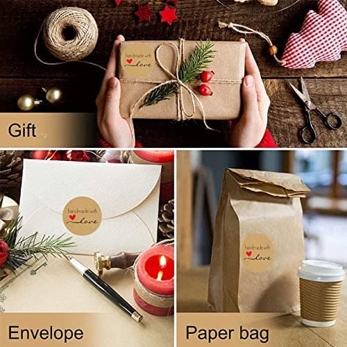 Lot de 500 autocollants cadeaux, étiquettes autocollantes, 1,49 pouces, autocollants de Noël, étiquettes de confiture, étiquettes pour bricolage, pâtisserie, enveloppe, sacs cadeaux, décoration