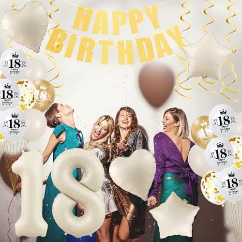 Décoration 15 ans anniversaire Beige Deko, 15 ans anniversaire Crème Blanc Or Fille Garçon, Ballons 15 ans anniversaire Beige Or, 15 ans anniversaire Boho Party Deko, Beige Or Ballon 15 ans