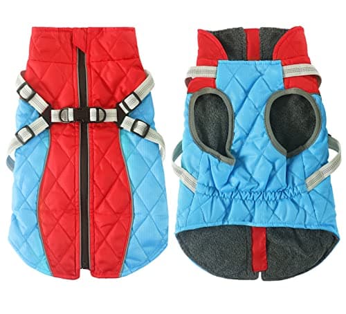 Oslueidy Manteaux d'hiver, Imperméable Veste pour Chien, Animal Chiot Veste Gilet, Chiot Vêtements Coat, Veste d'habillement Chien pour Petits Chiens (Rouge, XS)