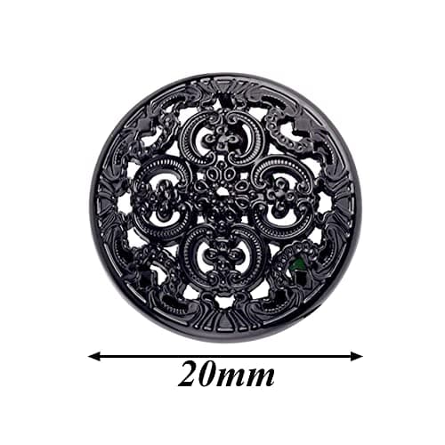 Gativs Bouton Metal 30 Pièces Bouton de Couture Boutons Mercerie Metal Boutons à Coudre Metal Bouton en Métal de Vêtements Veste 20MM Métal Boutons Ronds Vintage Vieilli avec Tige à Coudre