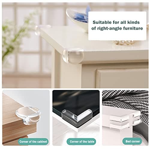 20 PCS Coin de Table Protection Bebe Protection, Protege Angle de Table avec Une Super Colle améliorée pour Tables et Coins de Meubles