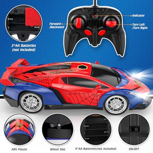 Mieryd Voiture Télécommandée, 1:18 Voiture de Course Sport Cadeau Enfant Jouet Garçon Fille 3 4 5 6 7 8 Ans Voiture Radiocommandée à Batterie Jeux Intérieur Extérieur Véhicule Téléguidée RC Drift Cars