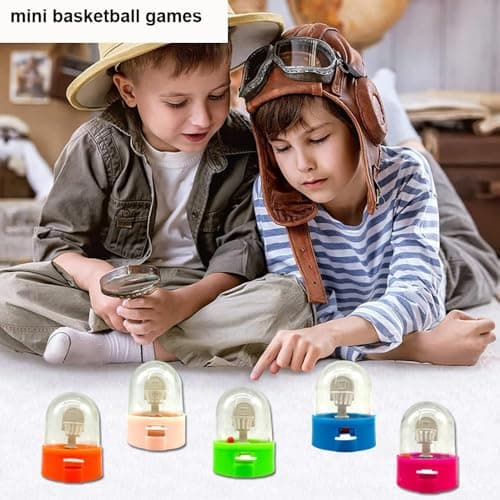 Fokroin 20 Pcs Mini Finger Basketball Jeu de tir Jeu de Basket-Bal, Jouets de Flipper de Doigt, Fête d'anniversaire pour Enfants Favorise Remplisseuses de Sacs Remplisseur de Bas de Noël