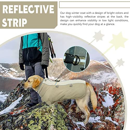 Manteau Chien Imperméable, Manteau pour Chien, Manteau Chien avec Fermeture à Glissière, Manteau Chien Hiver, Manteaux d'hiver pour Chiens, Pull pour ChienPour Chiens de Petite, Moyenne et Grande L