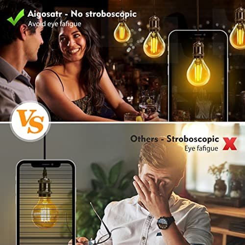 Aigostar Ampoule LED Filament E14 Blanc Chaud 2700K,470LM,4W Equivalent à Ampoule Incandescente 40W,G45,Angle de 360o, Non-dimmable, Lot de 5