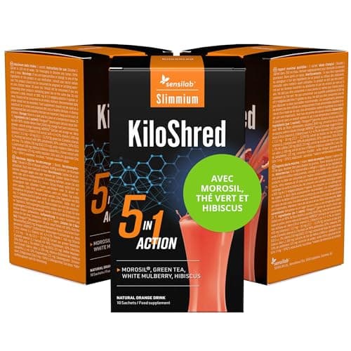 Morosil, Garcinia Cambogia, Thé de Java, Zinc - 30 sachets pour 30 jours - boisson avec Guide E-book Gratuit - SlimJOY KiloShred, Sensilab
