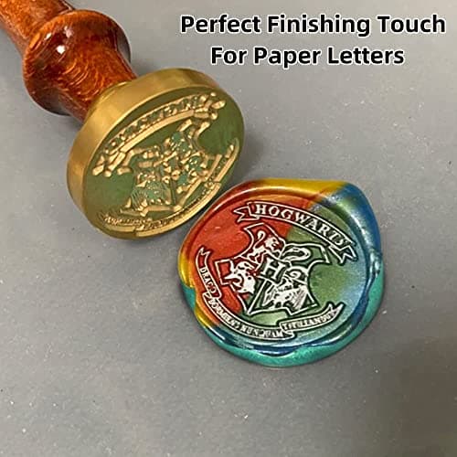 MeYuxg Sceau Harry Potter Cire, Hogwarts Magic School Cachet de Cire pour Enveloppe Harry Potter, Papier Cadeau Harry Potter, Scrapbooking Kit, Cartes Invitation, Sceau Cire Personnalisé