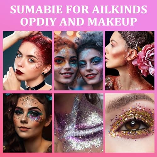 Maquillage Paillette Paillettes Paillettes Visage Festival Maquillage Maquillage Festival Paillettes Corps Maquillage Paillettes Femme Visage Paillettes 12 Couleurs 1 PièCe