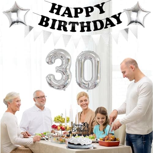 Noir Argent Décoration 20 ans anniversaire,Ballon 20 ans anniversaire Argent Noir,Ballon 20 ans anniversaire Femme,Décoration fête 20 ans,Décoration anniversaire 20 ans Homme Noir Argent